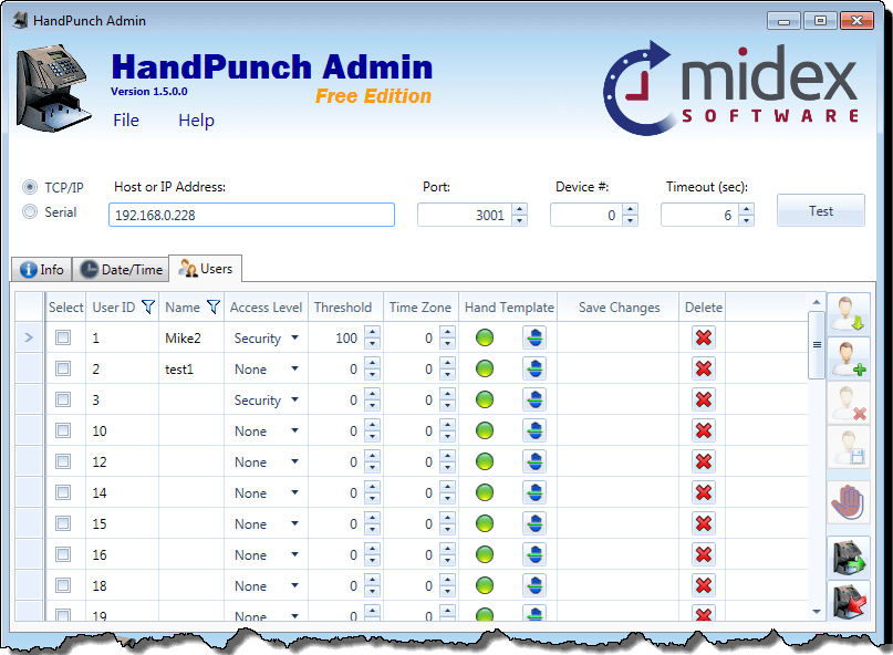 handpunch 3000 software download