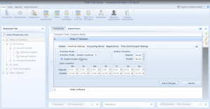 Company Overtime Settings
